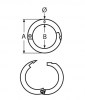 Ring mit Schnappverschluss, Zeichnung