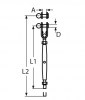 Spannschloss, Toggle-Terminal, Zeichnung