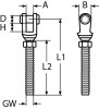 Gabel mit Linksgewinde, Zeichnung