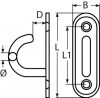 Augplatte mit Haken, Zeichnung